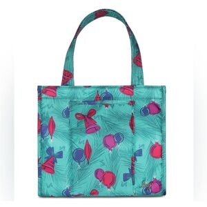 NWT LUG Pulley Tote in Teal Ornaments